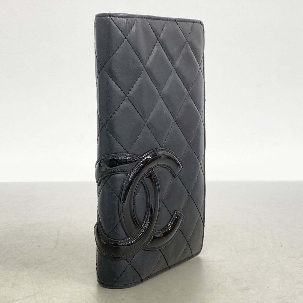 CHANEL Authentic Black Lambskin Leather Wallet - Picture 2 of 13
